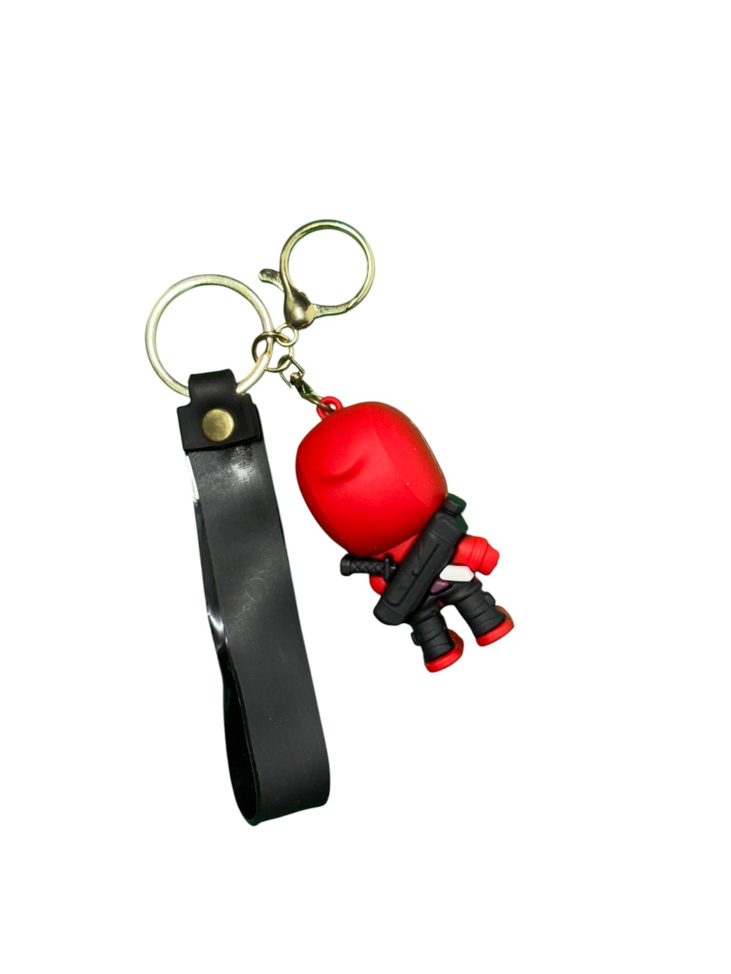 Deadpool Chibi Figurine Keychain with "Avengers" Lanyard
