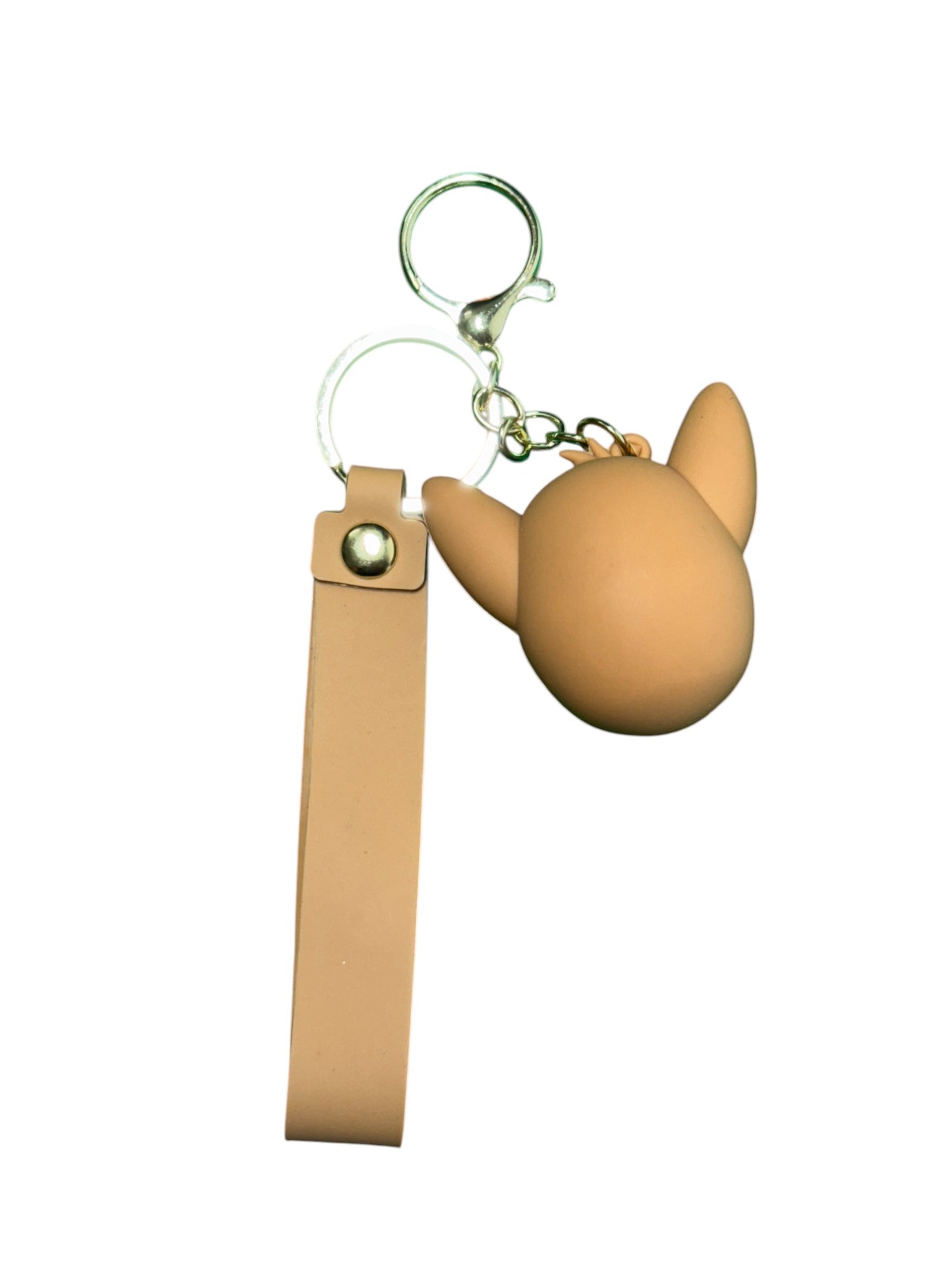 Adorable Tom and Jerry Jerry Mouse Head Keychain | Cartoon Character Keyring for Bags, Keys, Gifts | Silicone Charm with Tom & Jerry Strap