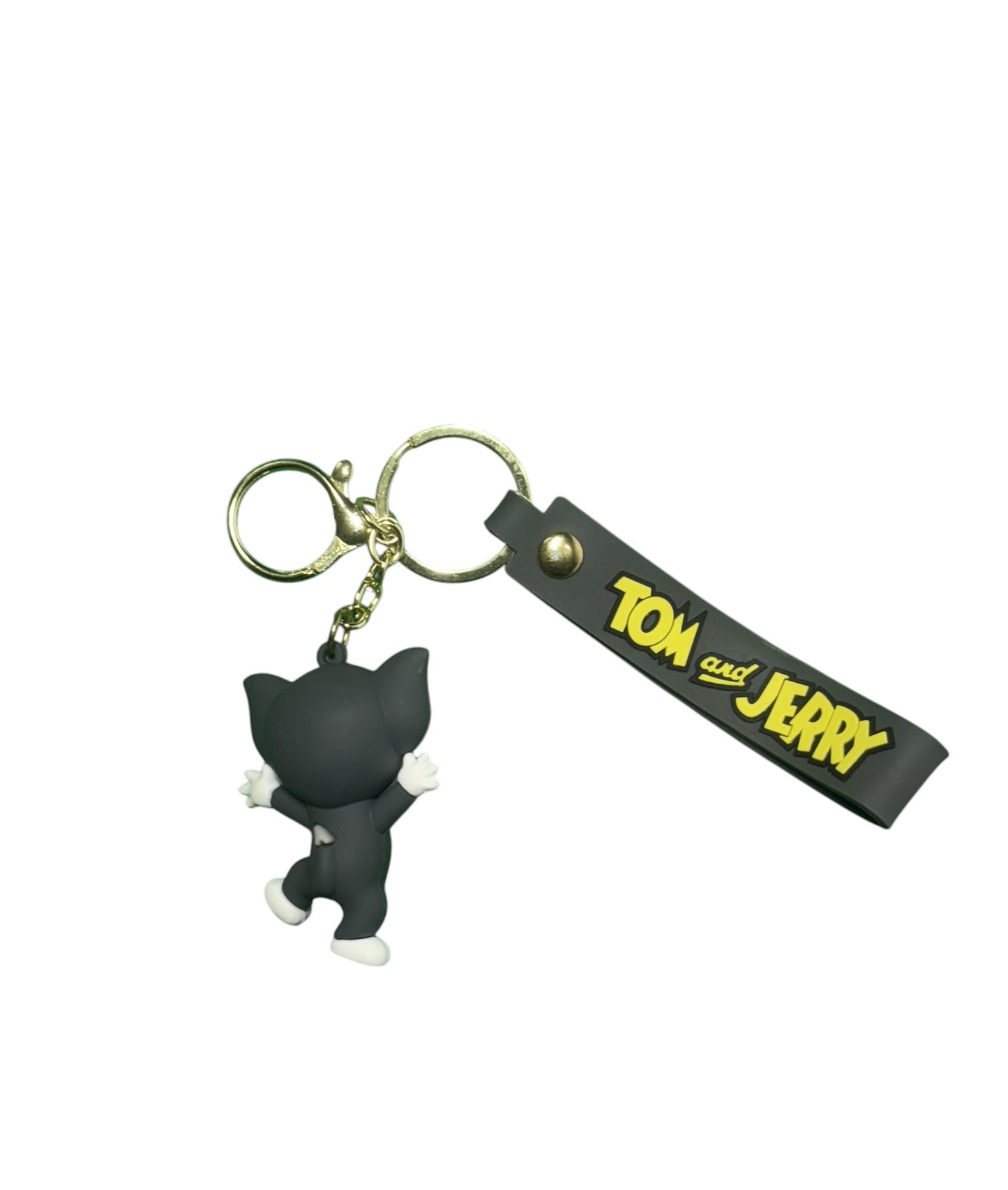 Tom and Jerry Keychain | Playful Tom the Cat PVC Rubber Keyring | Classic Cartoon Character Bag Charm | Nostalgic Fan Gift