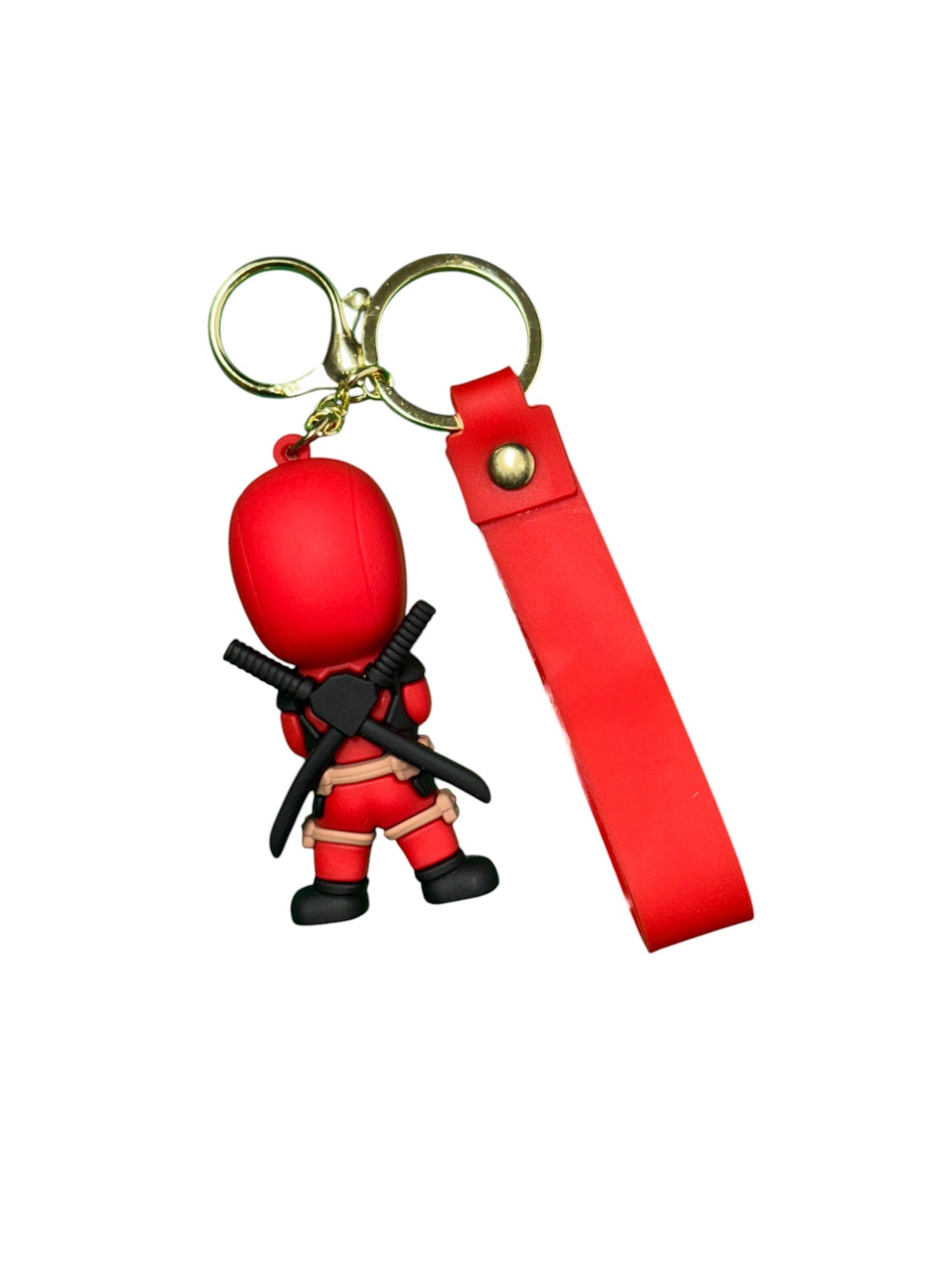 Deadpool Chibi Figurine Keychain with Marvel Lanyard