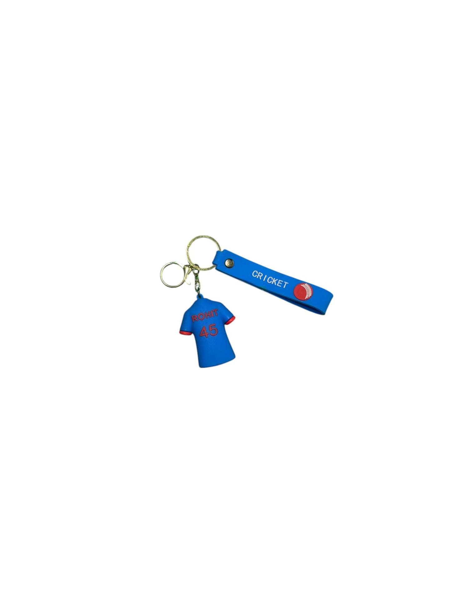 Rohit Sharma #45 India Cricket Jersey Keychain | Cricket Fan Merchandise Keyring