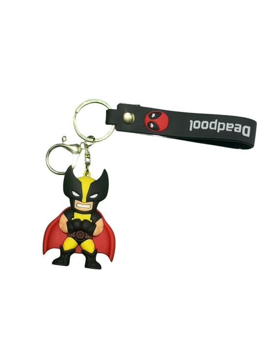 Wolverine & Deadpool Hybrid Keychain with Branded Strap | Marvel Fan Art Keyring