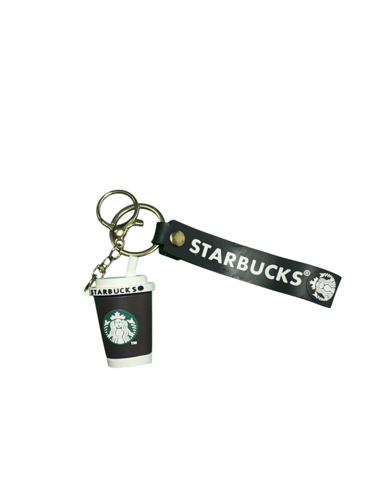 Starbucks Frappuccino Keychain with Wristlet Strap - Coffee Cup Bag Charm & Key Holder