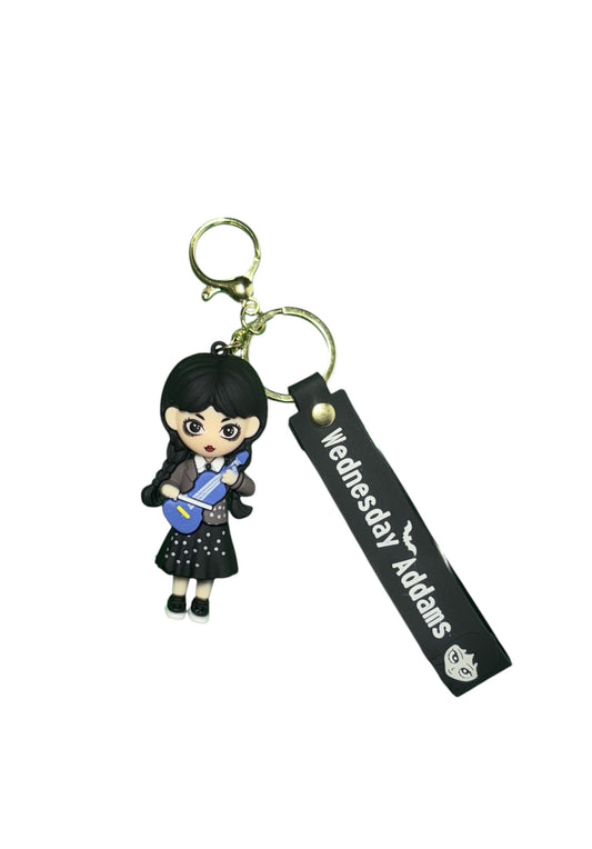 Wednesday Addams Keychain Set - "The Thing" and Cartoon Wednesday Figures