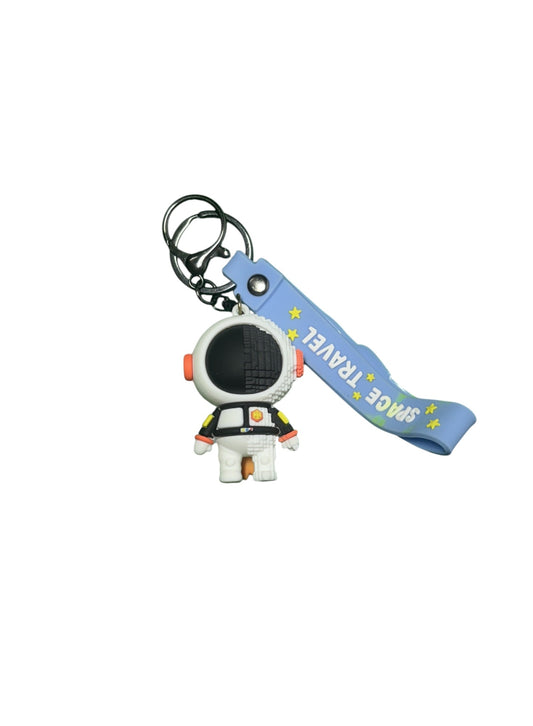 Adorable Astronaut & Rocket Ship PVC Keychain - Sci-Fi Space Lover Gift