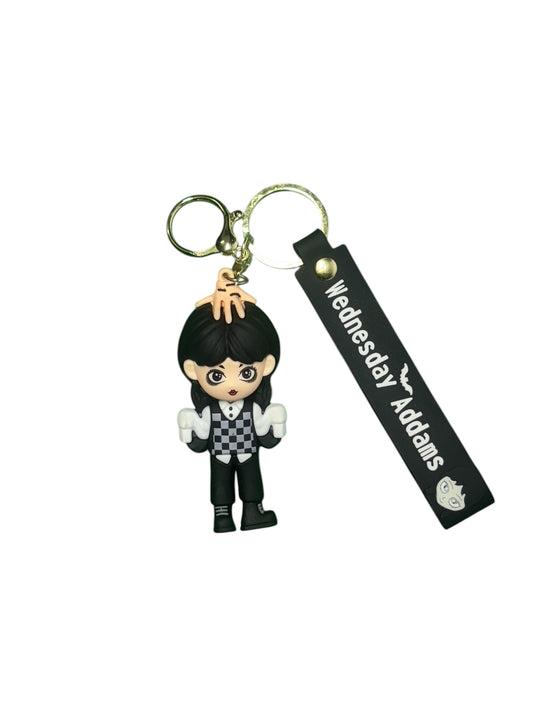 Wednesday Addams "Nevermore Academy" Keychain | Gothic Skull & Tassel Charm | Spooky & Cute Accessory for Bags & Keys