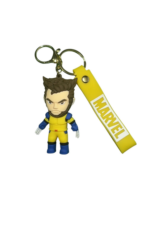 Wolverine Keychain - Classic X-Men Superhero Figure with Claws