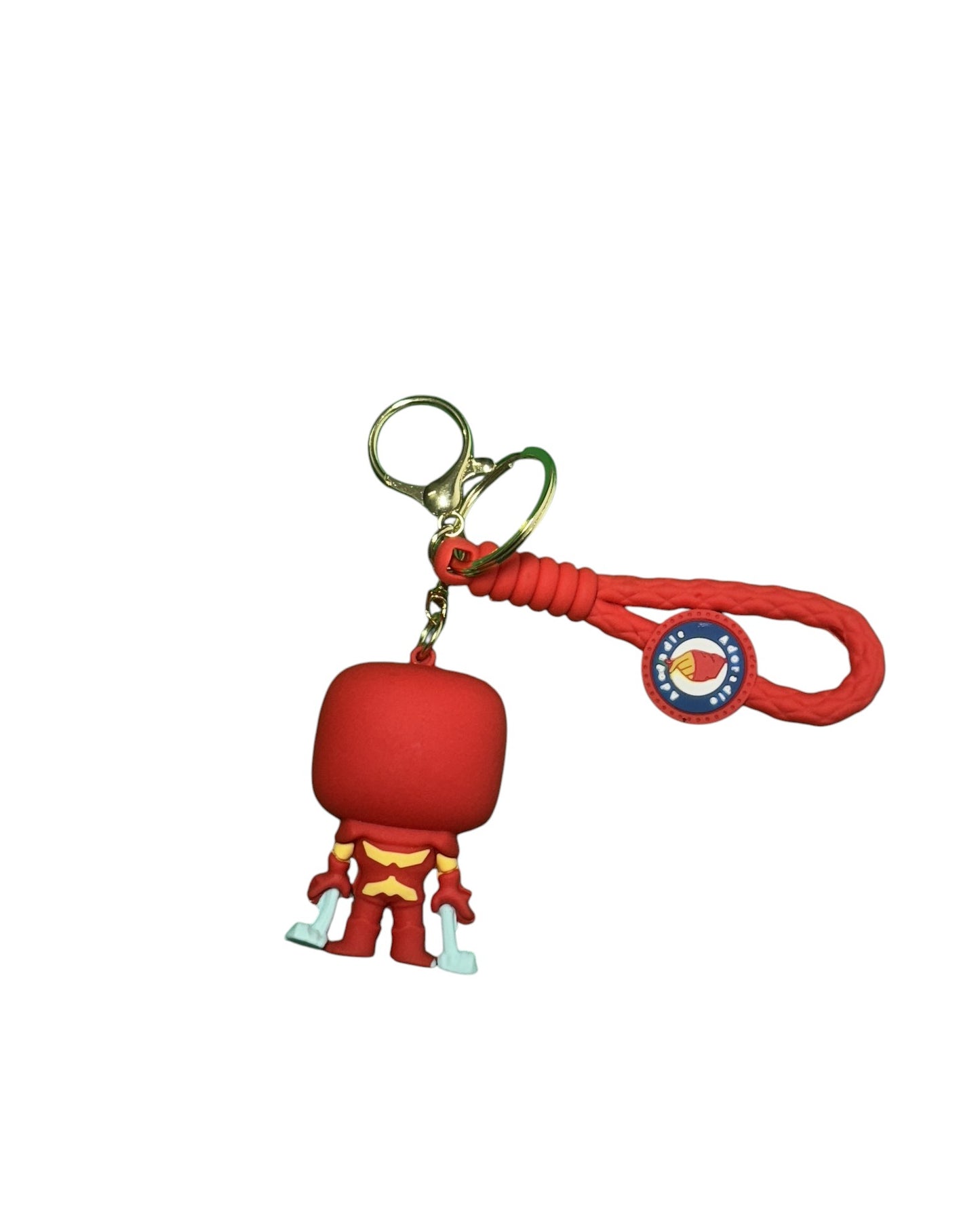 Iron Man Funko Pop! Style Keychain with Braided Lanyard | Marvel Avengers Superhero Bag Charm | Gift for Comic Book Fans