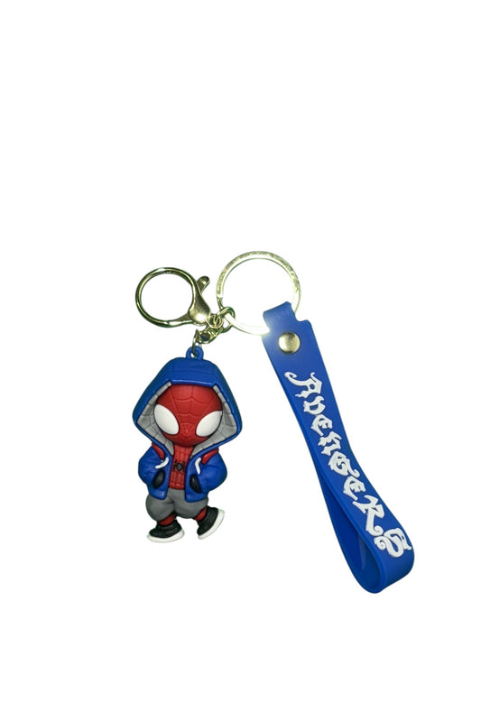 Marvel Spider-Man Keychain with Lanyard | Superhero Action Figure Keyring | Perfect Gift for Kids & Marvel Fans