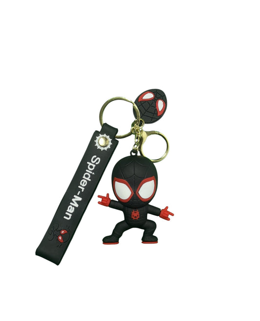 Miles Morales Spider-Man Keychain with Strap | 3D Chibi Figure & Bag Charm