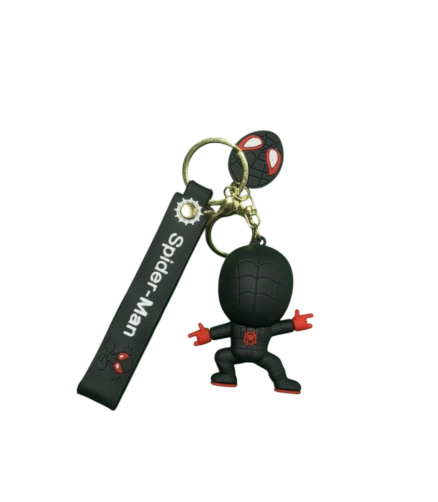 Miles Morales Spider-Man Keychain with Strap | 3D Chibi Figure & Bag Charm