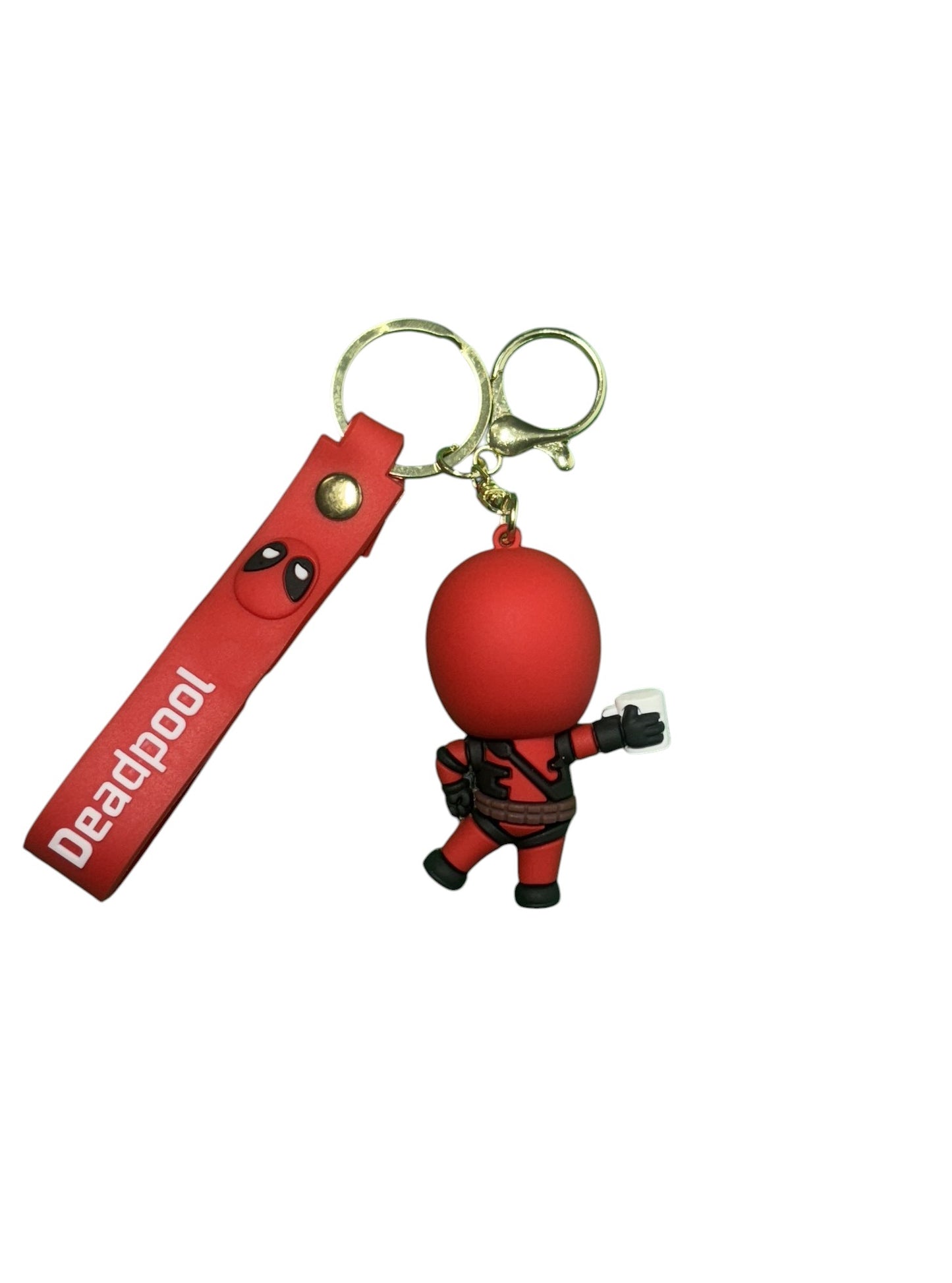 Deadpool "Chibi" 3D Figurine Keychain | Marvel Comics Superhero Collectible | With Logo Tag & "Like Me" Mug