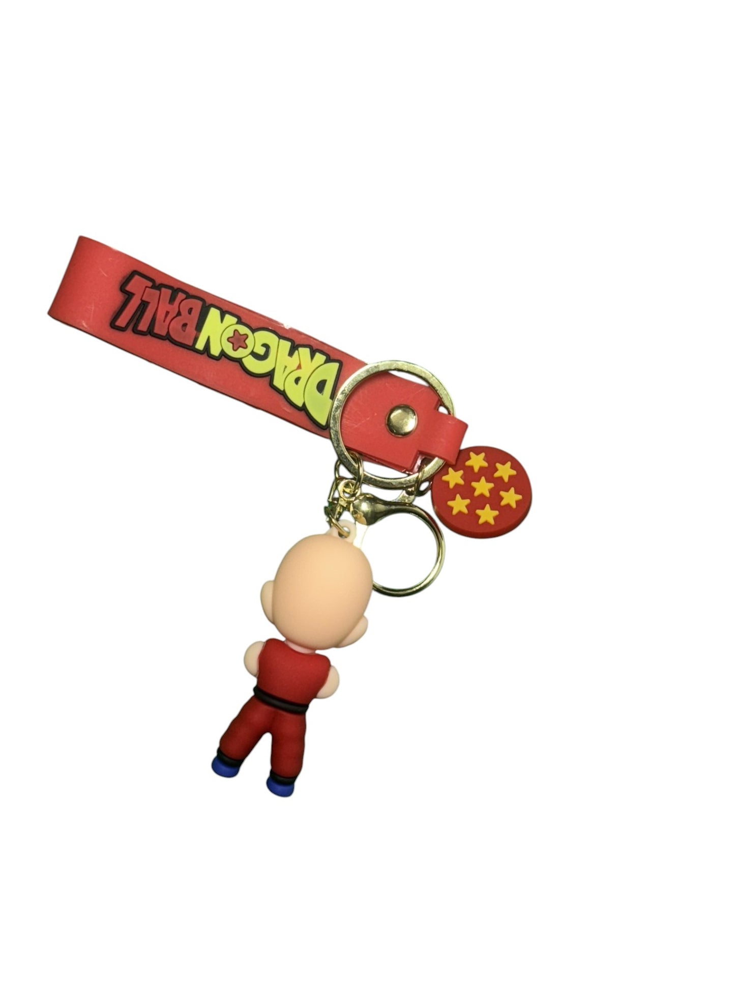 Dragon Ball Z Krillin 3D Figurine Keychain | Anime Collectible | With Dragon Ball & Logo Tag