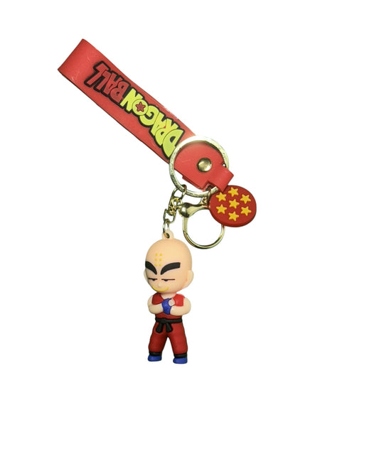 Dragon Ball Z Krillin 3D Figurine Keychain | Anime Collectible | With Dragon Ball & Logo Tag