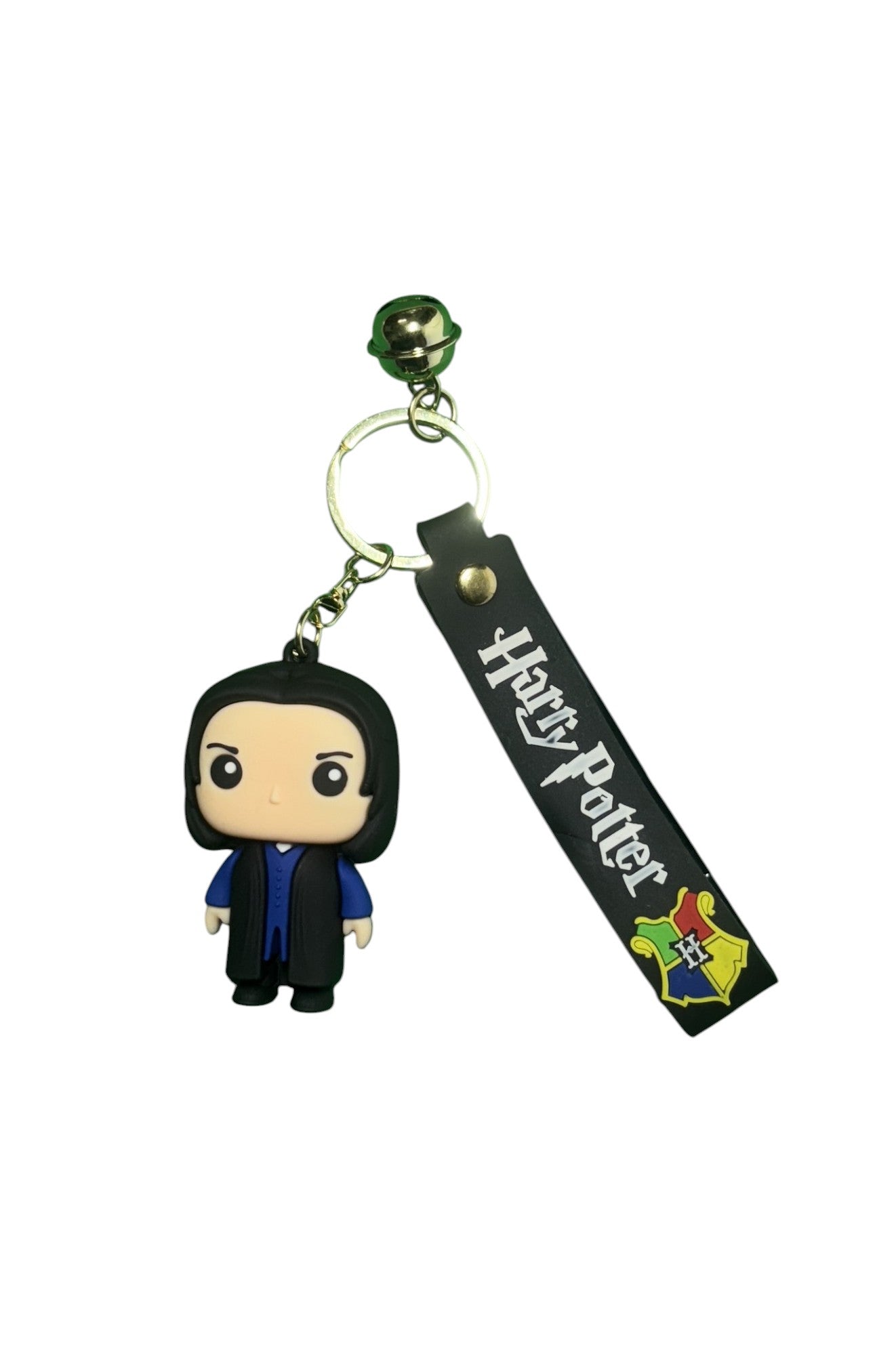 Harry Potter Wizard Figurine Keychain | Hogwarts Collectible | With "HARRY POTTER" Logo & Crest Charm