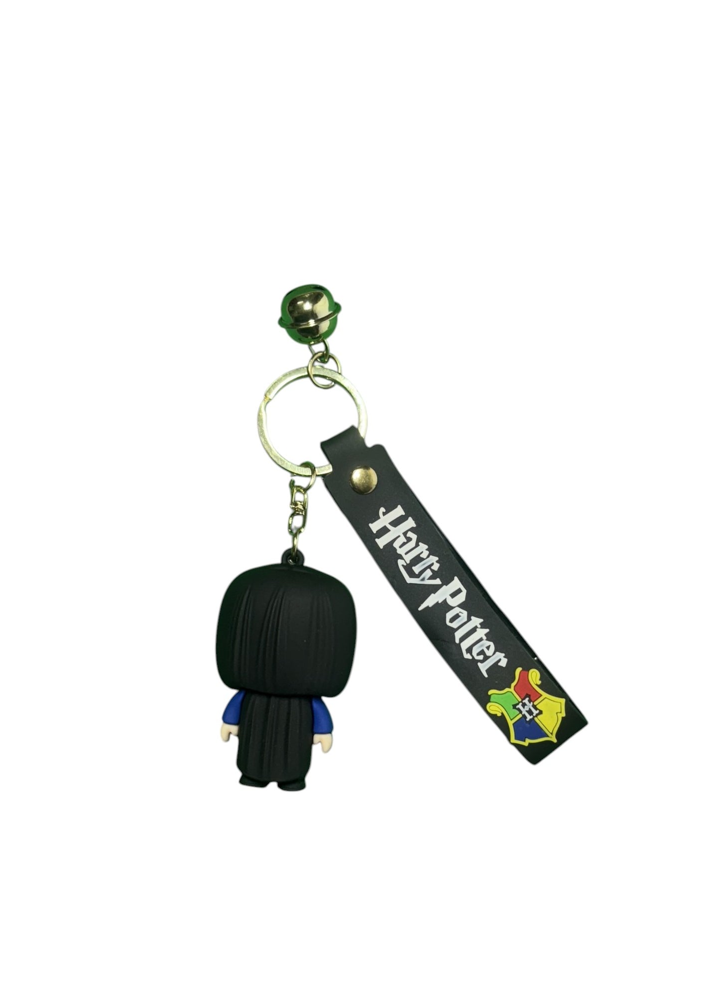 Harry Potter Wizard Figurine Keychain | Hogwarts Collectible | With "HARRY POTTER" Logo & Crest Charm