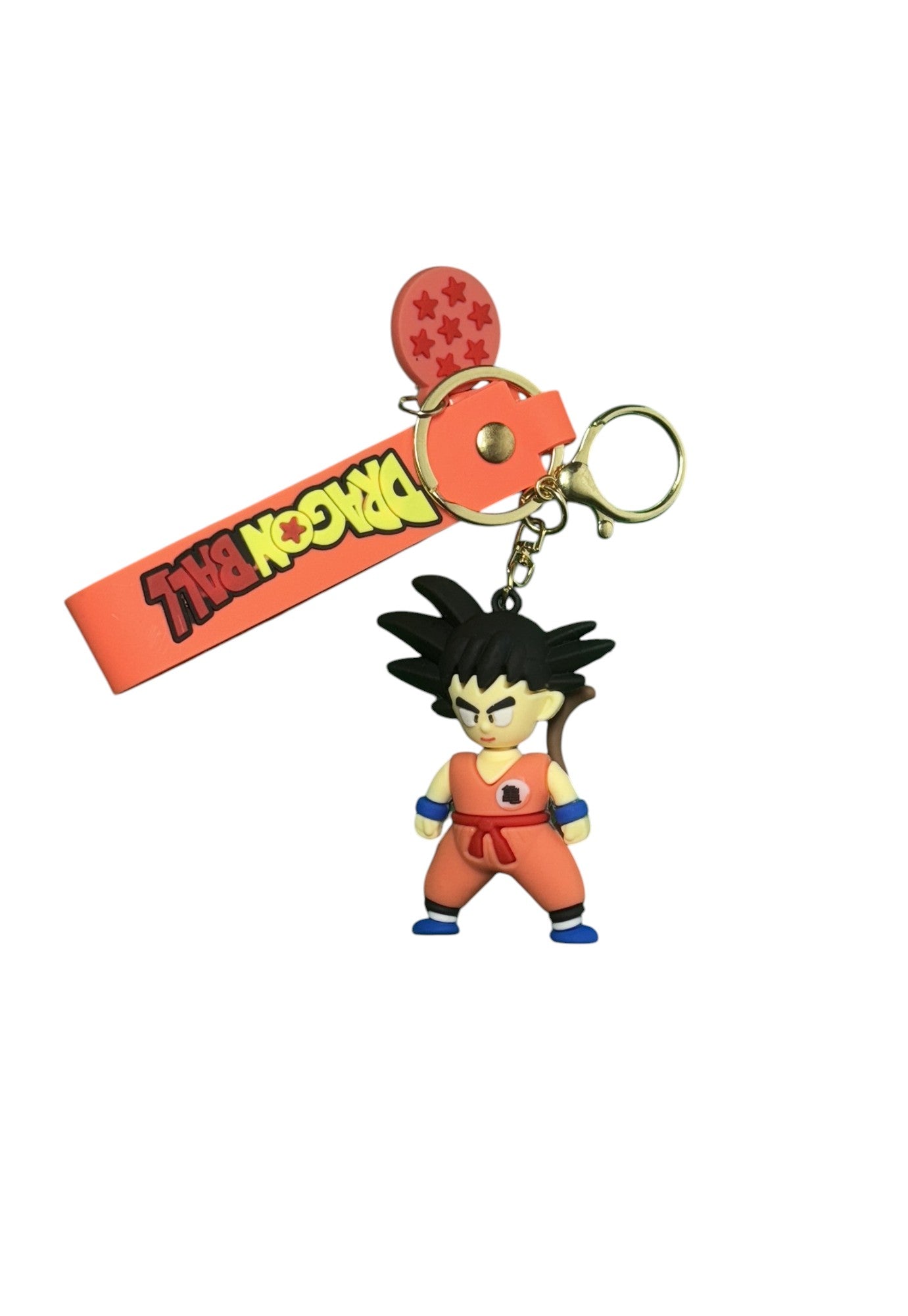 Dragon Ball Z Goku 3D Figurine Keychain | With Six-Star Dragon Ball & Logo Tag | Anime Collectible