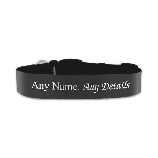 Personalised Small Dog Collar with Black Background Image 1