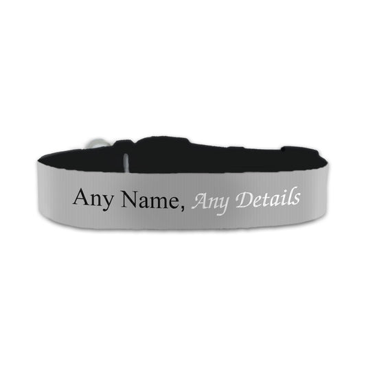 Personalised Small Dog Collar with Grey Background Image 1