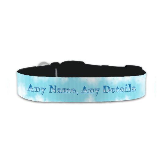 Personalised Small Dog Collar with Sky Background Image 1