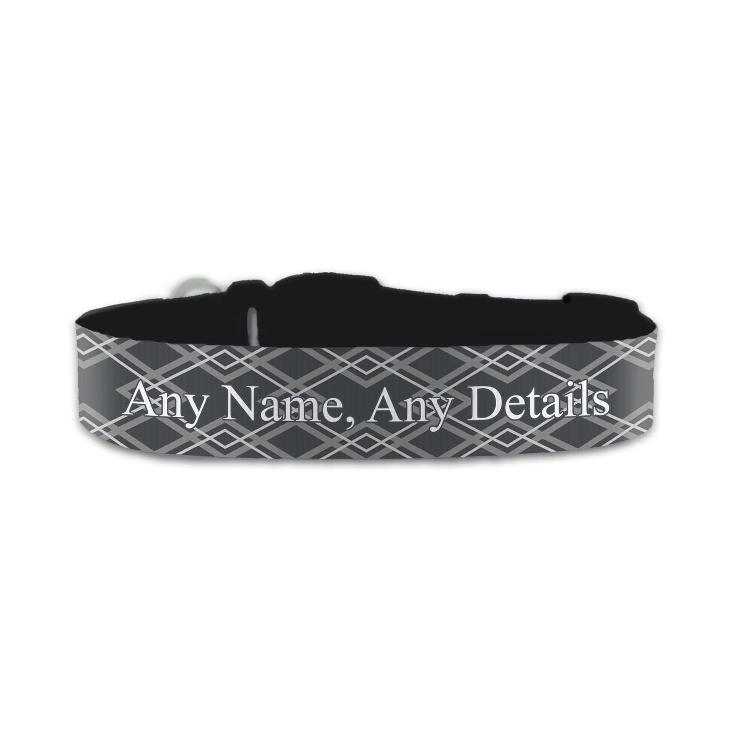Personalised Small Dog Collar with Dark Deco Background Image 2