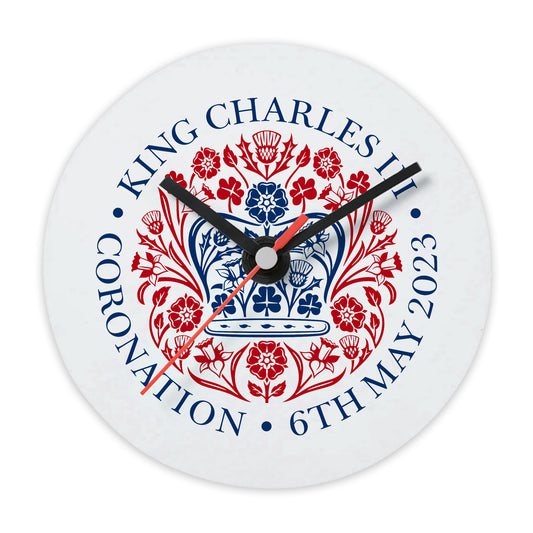 Printed Commemorative Coronation of the King Wall Clock Image 1