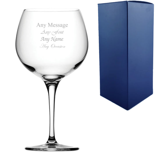 Engraved 24oz Juniper Gin Balloon Glass with Gift Box Image 1
