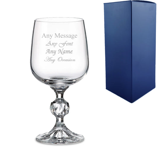 Engraved 230ml Claudia Crystalite Goblet With Gift Box Image 1