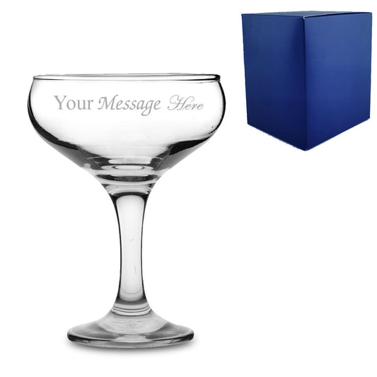 Engraved 200ml Vintage Champagne Saucer With Gift Box Image 1