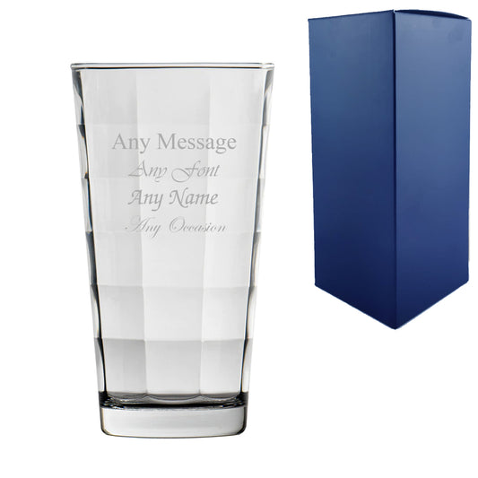 Engraved 365ml Cube Hiball Glass With Gift Box Image 1