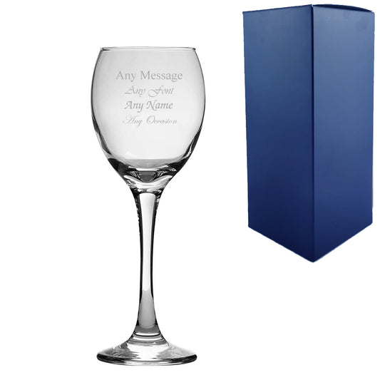Engraved 245ml Classic White Wine Glass With Gift Box Image 1