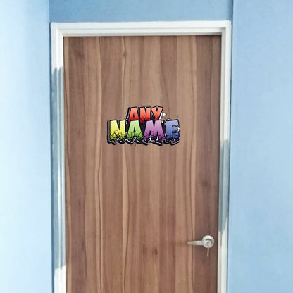 Personalised Multicoloured Graffit Sticker Perfect For Bedroom Doors or Wall Any Name Printed Simply Peel and Stick - 300mm wide Image 2