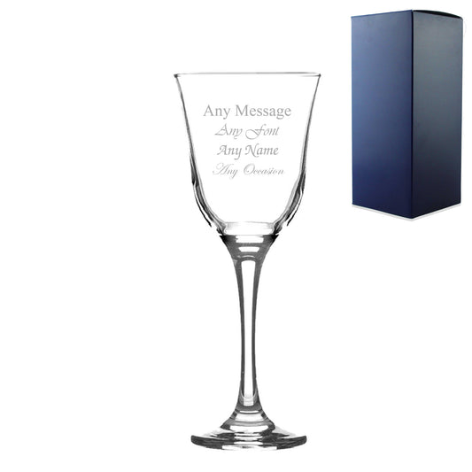 Engraved 295ml Tromba Red Wine Glass with Gift Box Image 1